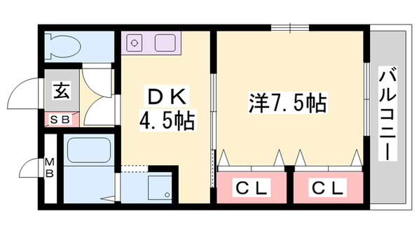 西二見駅 徒歩12分 2階の物件間取画像